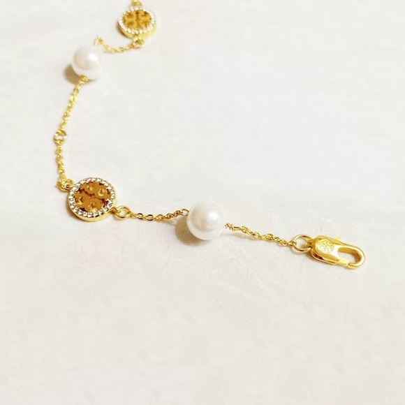 Tory Burch Gold Gemstones Circle Bracelet - Picture 6 of 16
